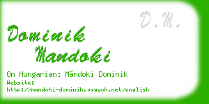 dominik mandoki business card